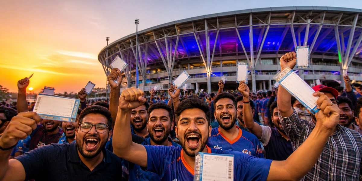 रायपुर में शुरू हुआ क्रिकेट का महाकुंभ, टिकट लेने के लिए उमड़ी भीड़