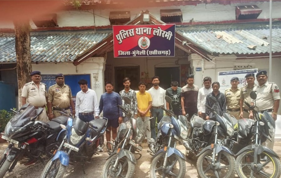 मुंगेली पुलिस ने 9 जुआरियों को दबोचा, ₹36,500 नगद जब्त