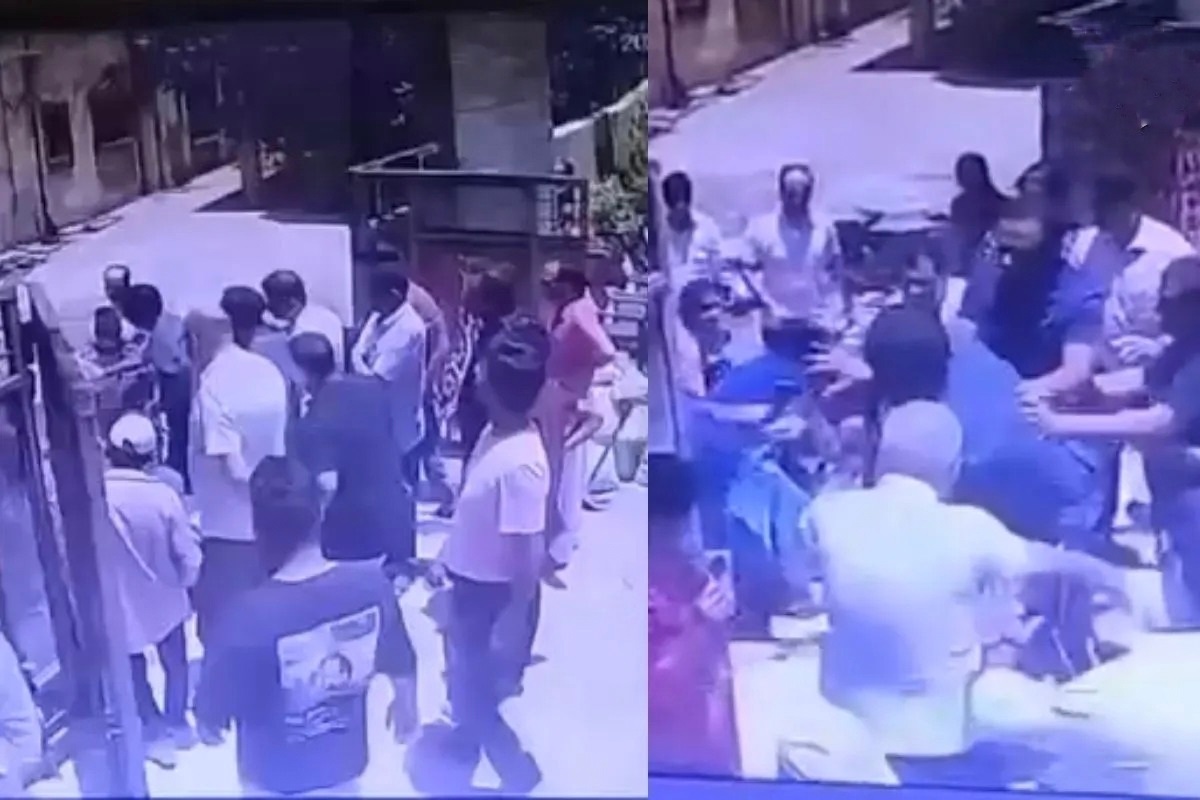 कांग्रेस नेता और उनके बेटे पर मारपीट का आरोप, युवक से गाली-गलौज का CCTV फुटेज वायरल