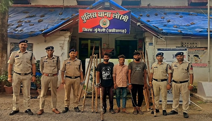 एसएसपी भोजराम पटेल के निर्देश पर पुलिस की त्वरित कार्रवाई, चोरी कांड के 3 आरोपी पकड़ाए