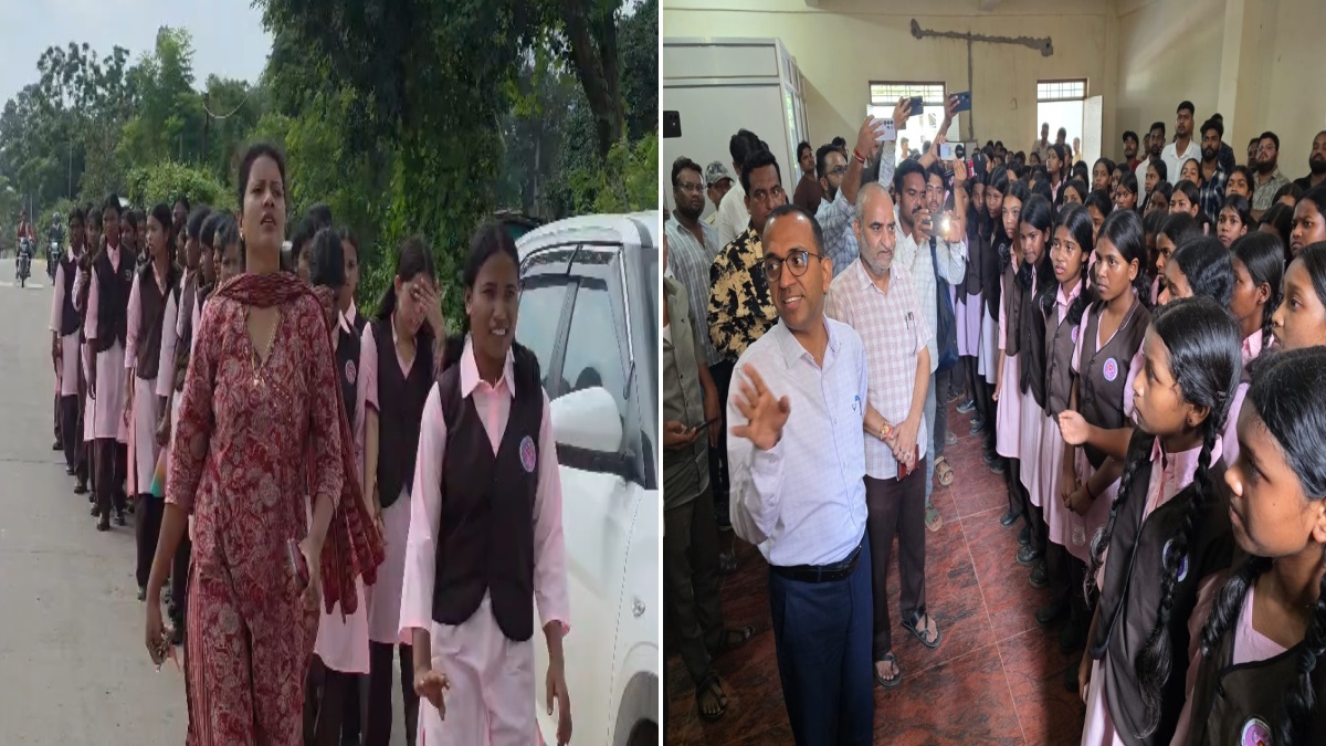 छात्राओं ने स्कूल से कलेक्ट्रेट तक किया पैदल मार्च, इन मांगों को लेकर उठाई आवाज