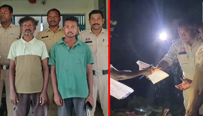 गौ हत्या मामले में पुलिस की कार्रवाई, मांस और टांगी के साथ 2 आरोपी गिरफ्तार, 3 फरार