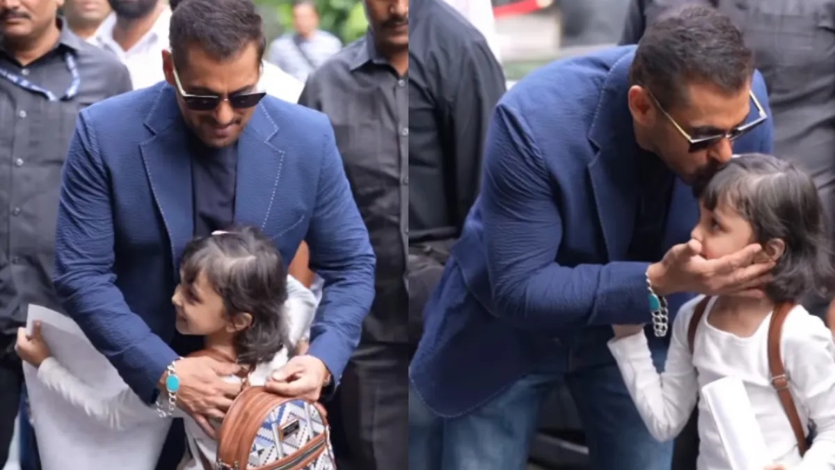 टाइट सिक्योरिटी के बीच सलमान खान से लिपट गई नन्ही फैन, सुपरस्टार ने भी पूरी की बच्ची की विश