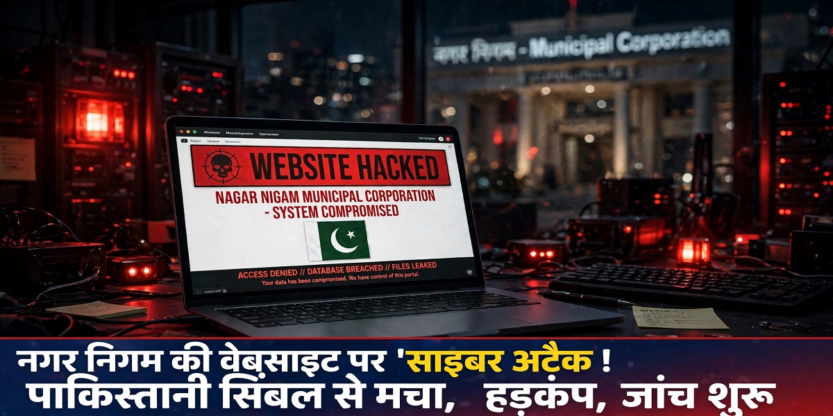 नगर निगम की वेबसाइट पर साइबर अटैक! पाकिस्तानी सिंबल दिखने से मचा हड़कंप, जांच शुरू