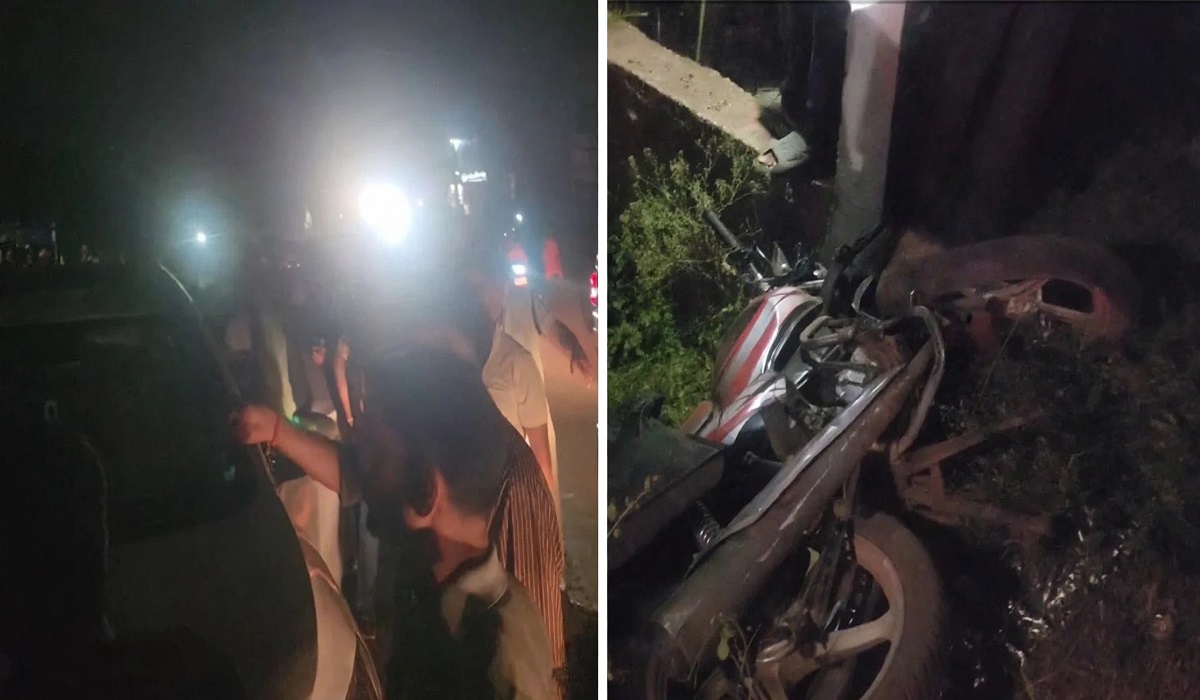 दर्दनाक हादसे में महिला की मौत, युवक और दो बच्चे घायल